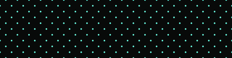 Black luxury background with blue beads. Seamless vector illustration. 