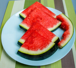 ate watermelon slices