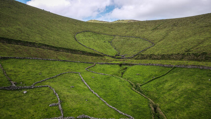 The landscape of Corvo Island in the Azores © Jakub