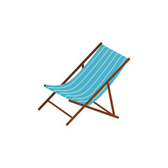 デッキチェアのイラスト