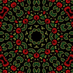 Floral pattern illustration design.