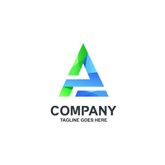 Fototapeta premium Letter a logo design in vector