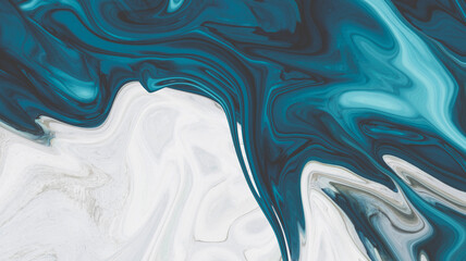 Fototapeta premium Illustration of liquid acrylic resin. Divorces and smooth lines of paint, colors. Pearl modulations. Abstraction of acrylic, epoxy, halftones. 3d illustration