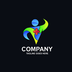 Body health and medical logo design