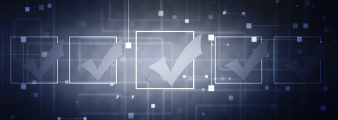 2d illustration Checkbox Tick