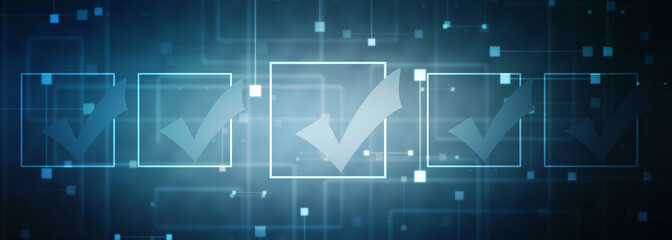 2d illustration Checkbox Tick