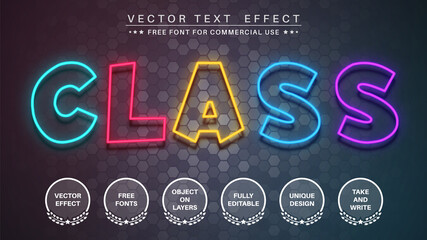 Color class - editable text effect, font style
