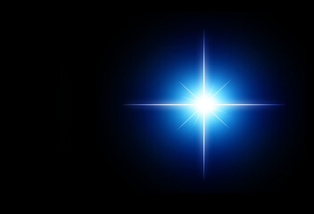 abstract blue star