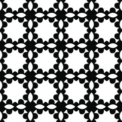 floral seamless pattern background.Geometric ornament for wallpapers and backgrounds. Black and white pattern.retained white elements to easily change the color of the inside of the black patterns. 