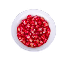 pomegranate fruit isolated on white background.