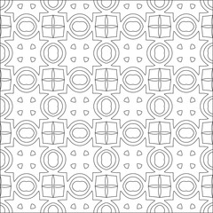 Repeating geometric tiles with stripe elements.Black and white pattern. retained white elements to easily change the color of the inside of the black patterns. suitable for editing. 