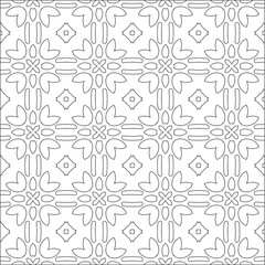 Repeating geometric tiles with stripe elements.Black and white pattern. retained white elements to easily change the color of the inside of the black patterns. suitable for editing. 
