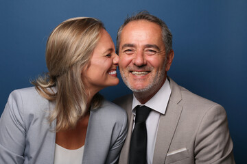 Beautiful happy commercial love couple