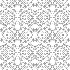 Repeating geometric tiles with stripe elements.Black and white pattern. retained white elements to easily change the color of the inside of the black patterns. suitable for editing. 
