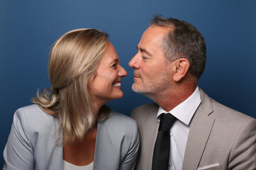 Beautiful happy commercial love couple