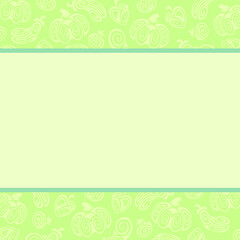 Postcard with a print of vegetables