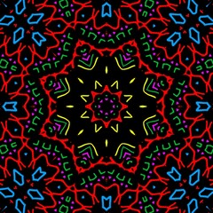 Colourful pattern illustration design made with the help of graphics.