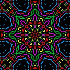 Colourful pattern illustration design made with the help of graphics.