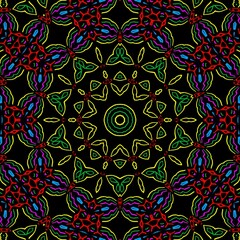 Colourful pattern illustration design made with the help of graphics.