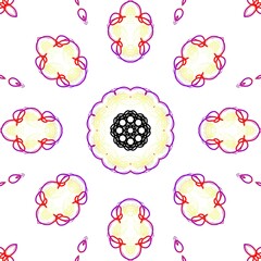 Colourful pattern illustration design made with the help of graphics.