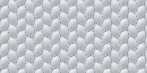  White background with 3d effect. Decorative panel. Modern Geometric Wallpaper. - 443844395