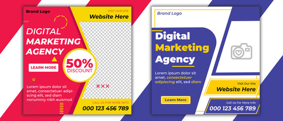 Digital Marketing Social Media Templates, Digital Marketing Social Media Template Pack, Digital Marketing Social Media Post Template, Social Media Template, Social Media Design