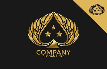 Luxury Poker Wings Logo