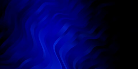 Obraz premium Dark BLUE vector template with curved lines.
