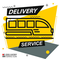 Vector image of delivery service icon