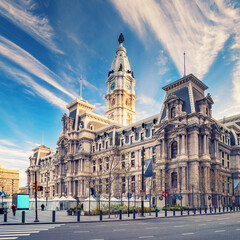 Fototapeta na wymiar Historic City Hall in Philadelphia, USA