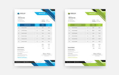 Abstract Minimal business invoice template design, Professional corporate invoice template