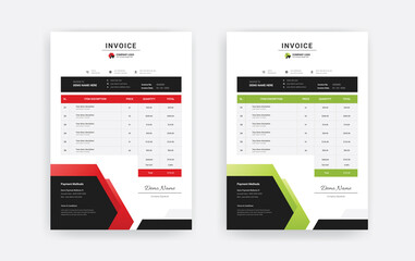 Abstract Minimal business invoice template design, Professional corporate invoice template