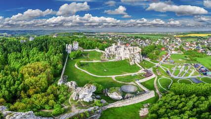 Szlak Orlich Gniazd - zamek Ogrodzieniec we wsi Podzamcze  © Janusz Lipiński