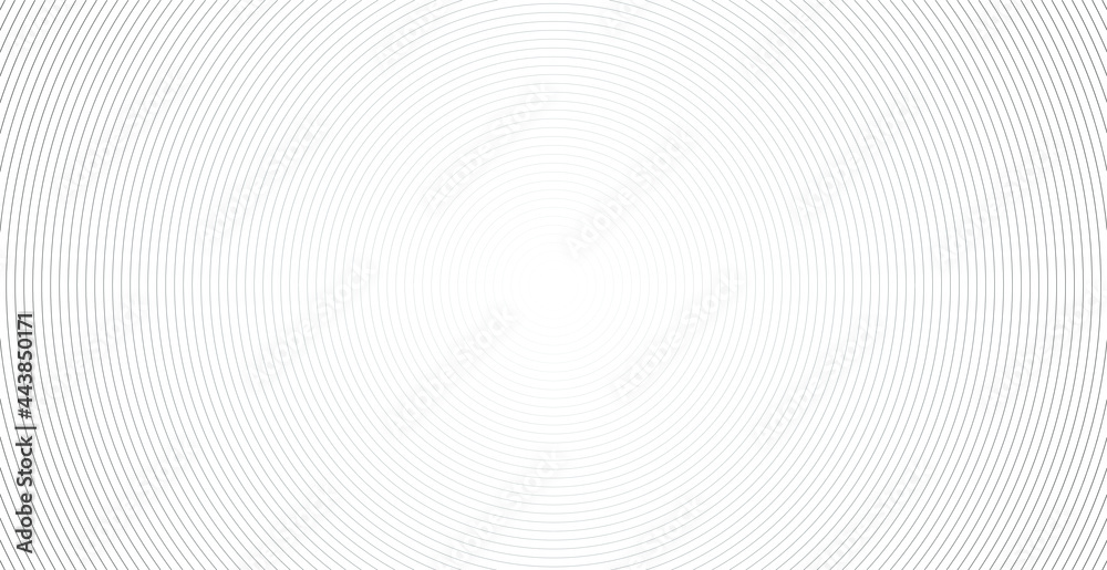 Wall mural concentric circle. illustration for sound wave background. abstract circle line pattern.