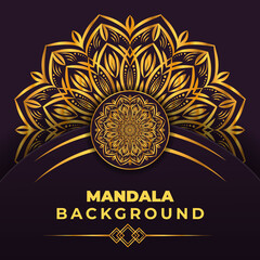 Luxury mandala background design template Premium Vector