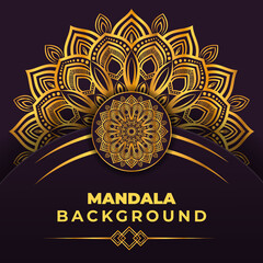 Luxury mandala background design template Premium Vector