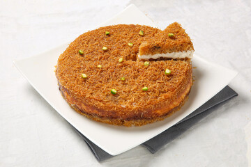 kunafa maxican food isolated on white background 