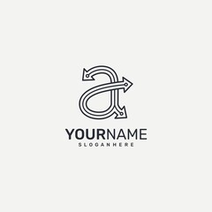 Obraz premium Letter A, Arrow Direction Logo. Travel Logo. Vector Design.