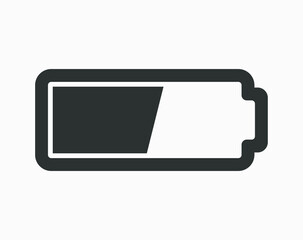 Battery vector icon. Electrical power symbol.