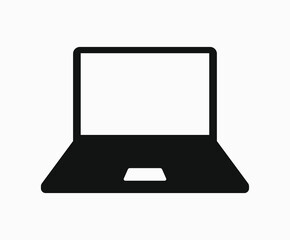 Laptop vector icon isolated on white background. Computer symbol.