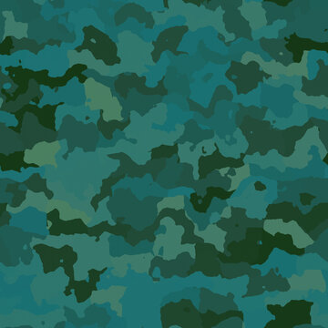 Green camouflage pattern. Seamless texture or background.