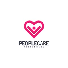 People With Love Logo. Vector Design.