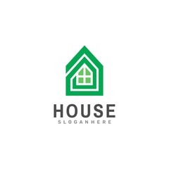 Minimalist Home, Real Estate Logo. Vector Design.