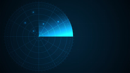 Radar screen, Abstract technology background