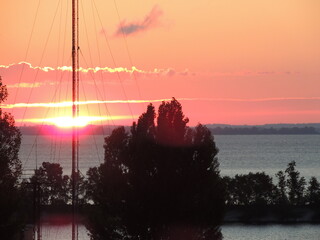 sunset on the riverside 