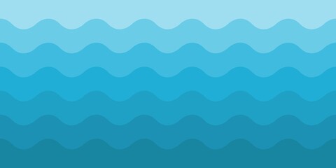 Abstract sea waves seamless vector