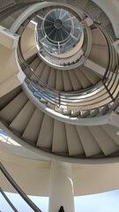 Spiral staircase in a tower