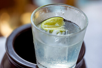 glass of water with iceglass of water with ice, nacka,sverige,sweden,stockholm