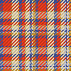 Seamless pattern of scottish tartan plaid. Repeatable background with check fabric texture. Vector backdrop striped textile print.
