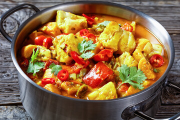 Moqueca Baiana, brazilian fish curry, top view